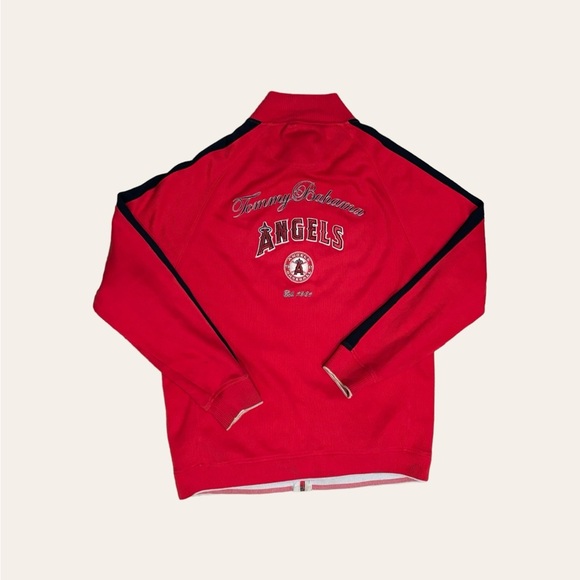 Tommy Bahamas x Anaheim Angels MLB Collab Zip Up Sweater NWOT - Picture 2 of 3